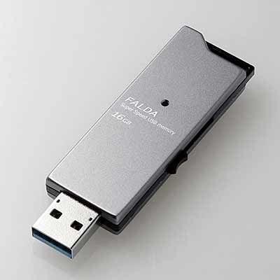 エレコム MF-DAU3016GBK 【メール便での発送】USBメモリ USB3.1(Gen1) 高速 アルミ素材 ブラック 1年保証 (MFDAU3016GBK)